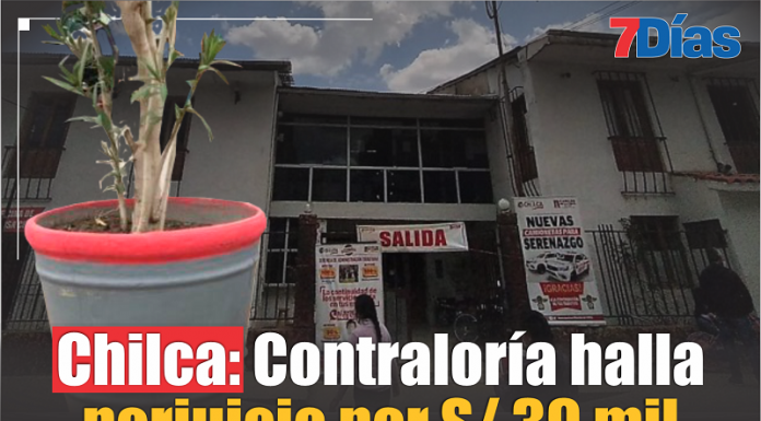 Chilca: Contraloría halla perjuicio de 39 mil en maceteros y morrales