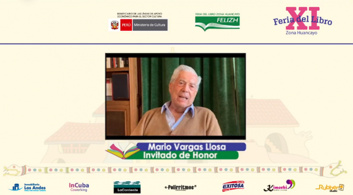 Vargas Llosa envía video grabado para inaugurar feria del libro