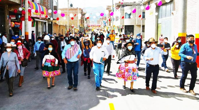 Municipalidad de Huancayo acaba pavimentación de 6 cuadras en 3 años