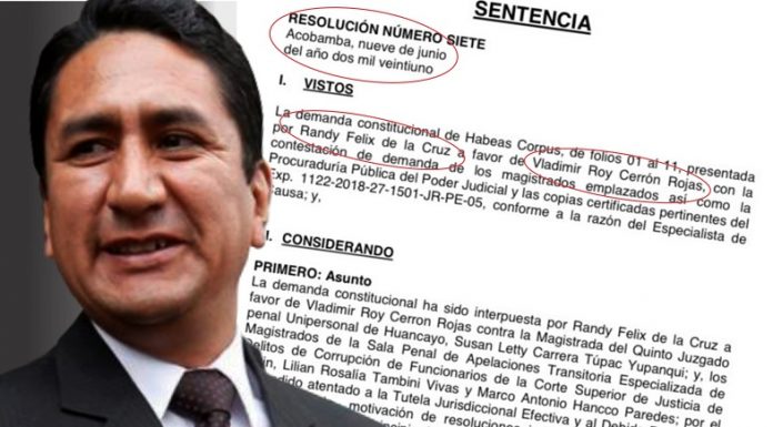 Juez de Huancavelica anula sentencias contra Vladimir Cerrón