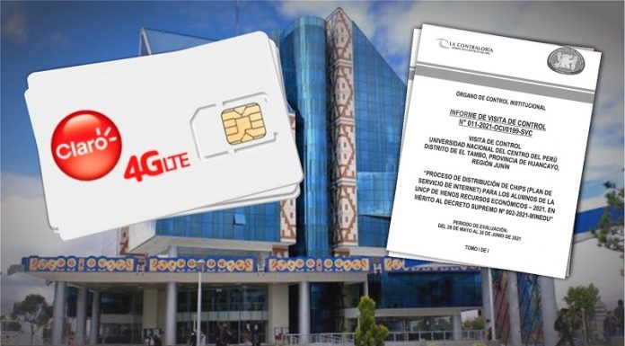 UNCP compra chips para estudiantes pobres y los tiene guardados