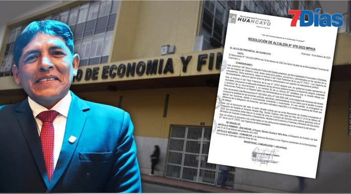 MPH: Alcalde de Huancayo está en comisión de servicios en Lima