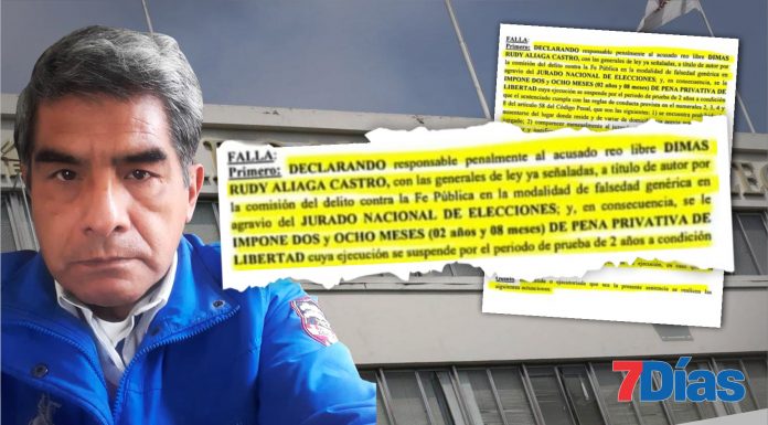 Dimas Aliaga es sentenciado por falsedad genérica en primera instancia