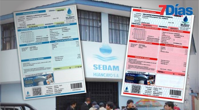 Sedam Huancayo entregará recibo diferenciado desde este mes