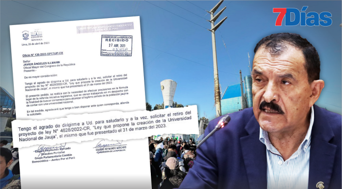Congresista Reymundo oficializa retiro de cuestionado proyecto de ley