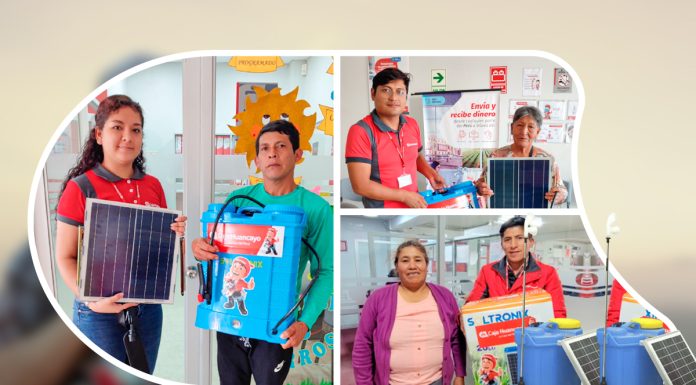 Caja Huancayo regaló 30 mochilas fumigadoras a clientes de campaña agropecuaria
