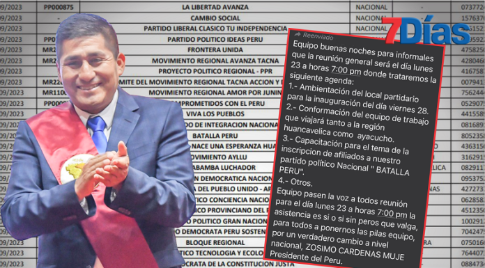 «Batalla Perú» es el partido que busca postular a Zósimo Cárdenas a la Presidencia