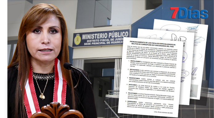 Fiscales de Junín también piden renuncia de Patricia Benavides