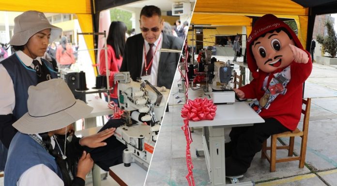 Caja Huancayo entrega maquinaria textil a IET Virgen de Fátima