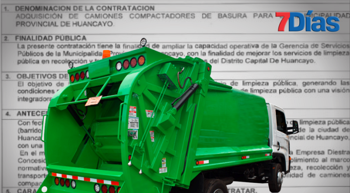 Municipalidad de Huancayo alista compra de 5 compactadores de basura