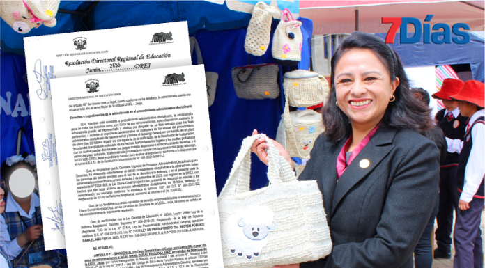 Suspendida directora de Ugel Jauja gana concurso del Minedu