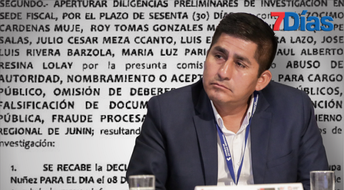 Fiscalía dispone investigación preliminar contra gobernador de Junín