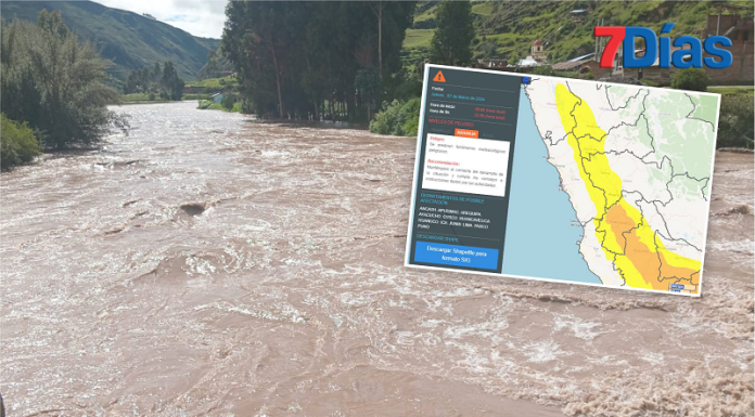 Senamhi alerta de lluvia intensa con fuertes vientos y descargas eléctricas este jueves