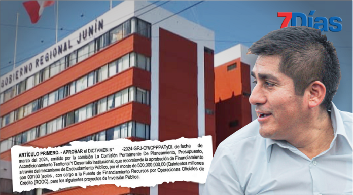 GRJ se endeuda 500 millones de soles para pagar en 10 años