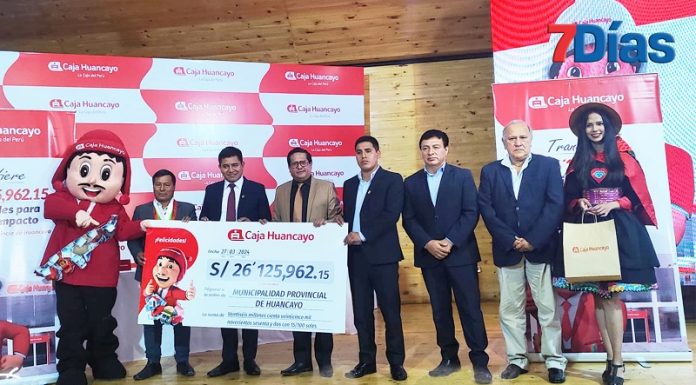 Caja Huancayo transfiere utilidades a la municipalidad de Huancayo por 26 millones