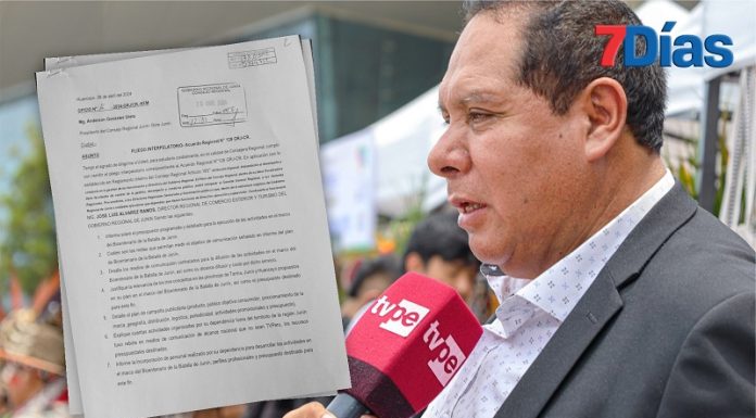 Presentan pliego interpelatorio contra director de Turismo de Junín