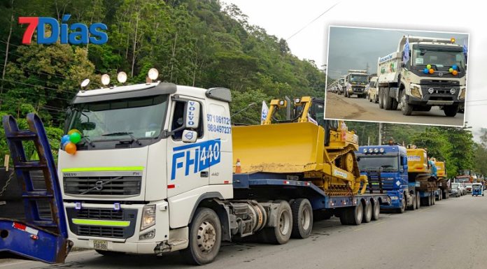 GRJ traslada ida y vuelta a vehículos pesados para ser presentados