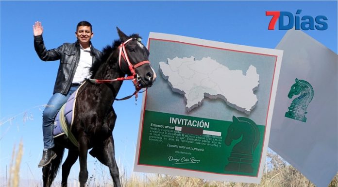 Alcalde de Huancayo reparte invitaciones con el símbolo de un caballo