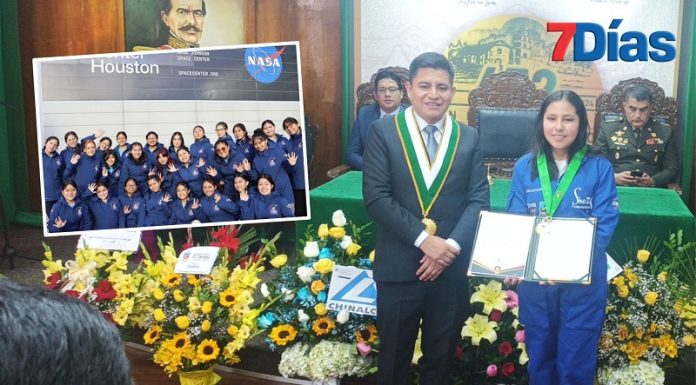 En aniversario de Huancayo, alcalde Dennys Cuba reconoce a niña que viajó a la NASA