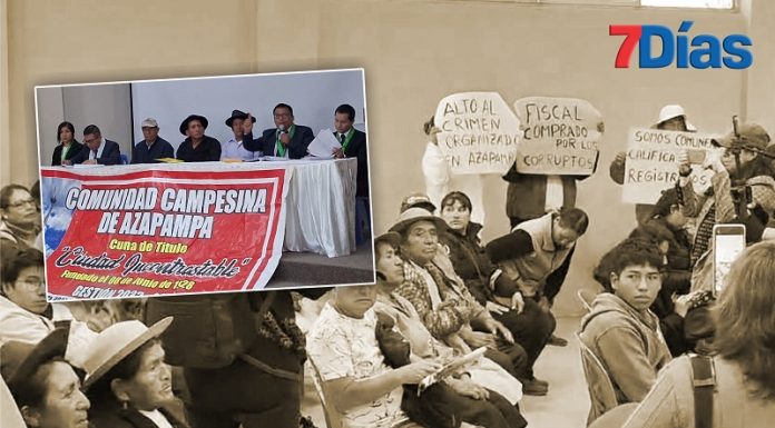 Comuneros de Azapampa alertan existencia de directiva paralela que busca vender sus terrenos