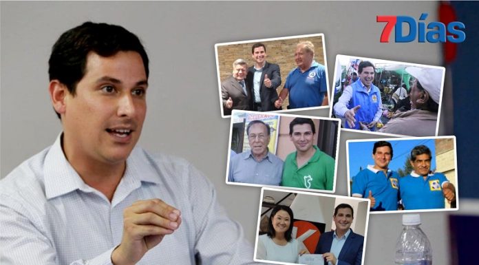 César Combina se inscribe a su séptima organización política