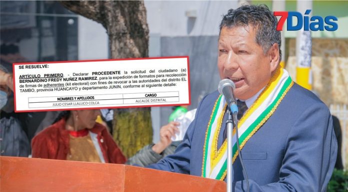 ONPE aprueba venta de kit para revocatoria de alcalde de El Tambo