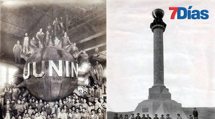 Publican fotos históricas del monumento de Junín