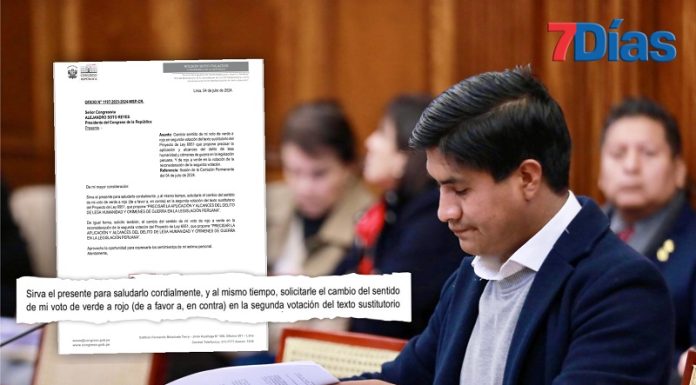 Congresista huancavelicano vota a favor de ‘ley de amnistía’ y luego se arrepiente