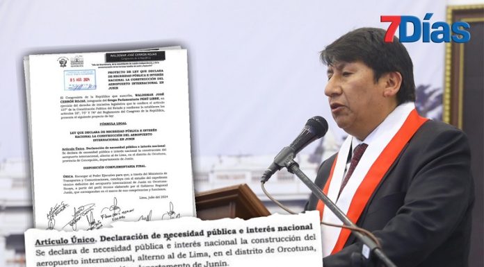 Waldemar Cerrón insiste en aeropuerto internacional en Orcotuna