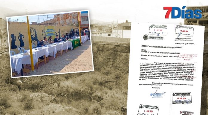 Fiscalía pide información sobre terreno que alcalde de El Tambo pretende subastar