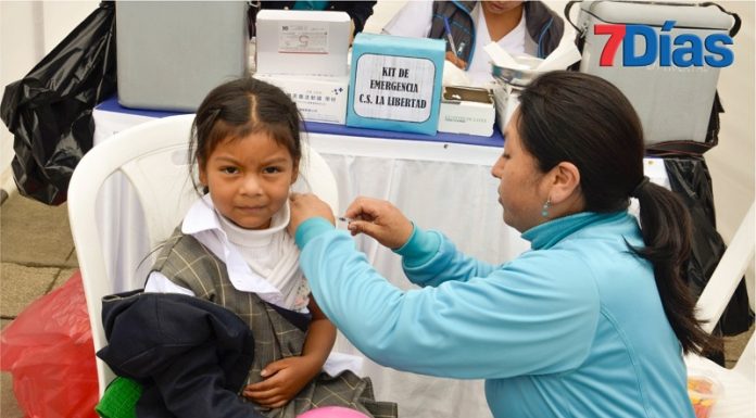 Junín inicia protección contra la sarampión y polio a 128 mil niños