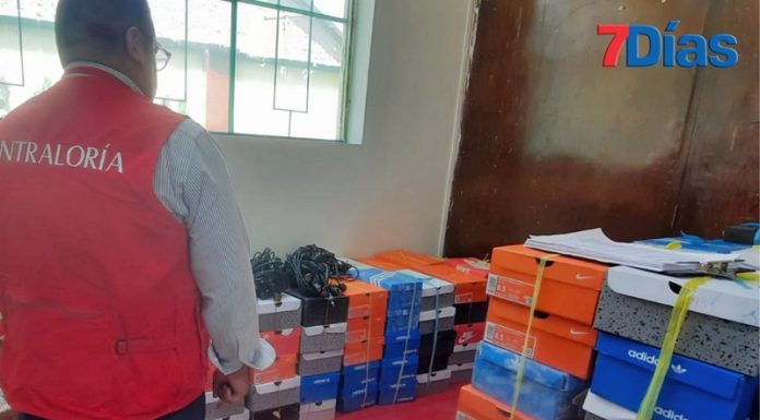 Chilca recibe más 1500 zapatillas y equipos en donación y los amontona sin registro ni control
