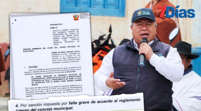 Piden suspensión de alcalde de Jauja por «hacer quedar mal a su provincia»