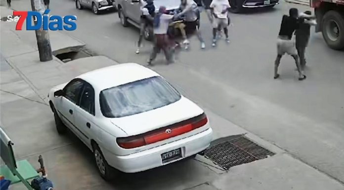Jugadores del Sport Huancayo protagonizan pelea callejera con trabajadores