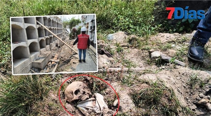En obra de cementerio nuevo hallan restos óseos regados por todos lados