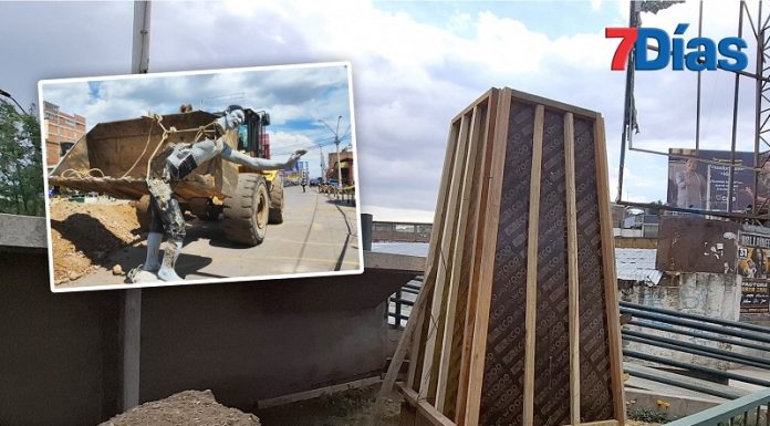 Municipalidad construye pedestal ¿Será para reemplazar al monumento al Campesino Huanca?