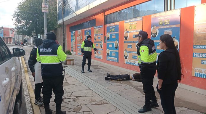 Varón es hallado sin vida cerca a la puerta de un colegio en Chilca