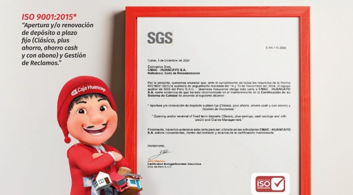 Caja Huancayo mantiene certificación ISO 9001_2015
