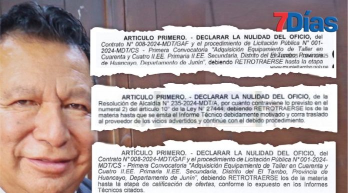 Alcalde vuelve anular licitación de compra de instrumentos musicales