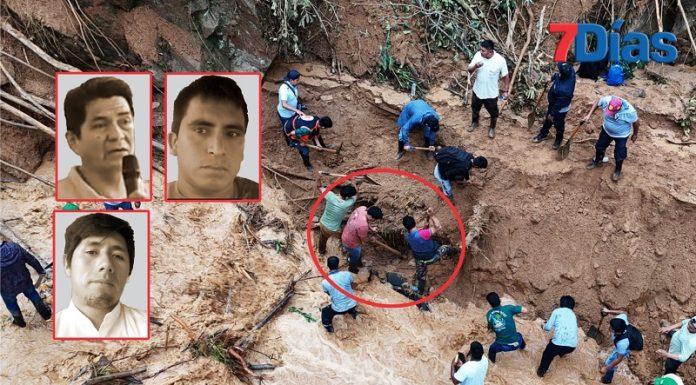 Ubican cargador frontal sepultado bajo toneladas de tierra en Chanchamayo