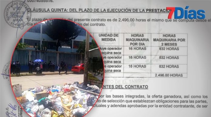 El Tambo alquila tres compactadoras por 329 mil para dos meses