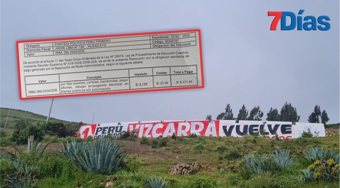 Multan a Perú Primero por hacer propaganda política en espacios públicos