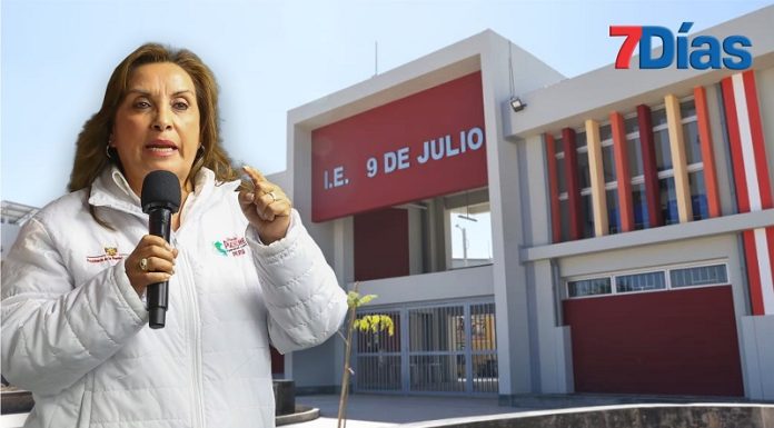Dina Boluarte llega para inaugurar IE 9 de Julio de Concepción