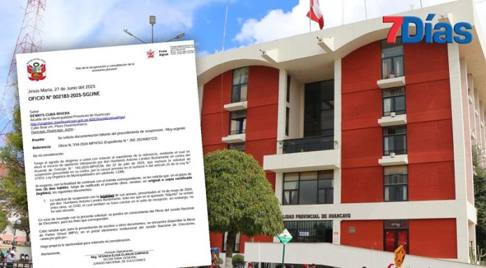 Municipalidad remite al JNE expediente de suspensión del alcalde pero sin anexos