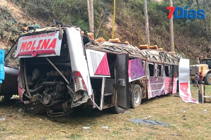 15 muertos y 27 heridos deja volcadura de bus de Molina en Tarma