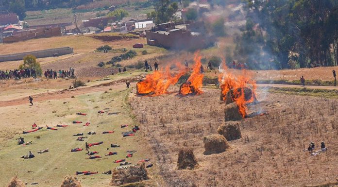 Reviven el heroísmo de Marcavalle y Pucará con escenificación de batallas históricas
