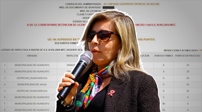Gerente de Seguridad Ciudadana acumula 175 puntos en su licencia de conducir