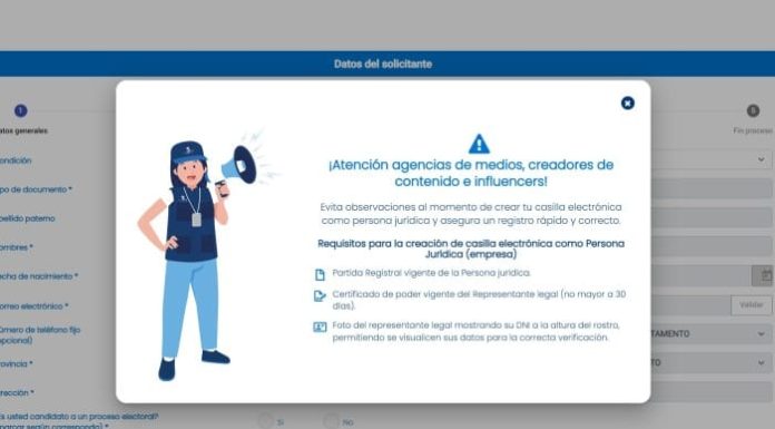 Para franja electoral: Medios de comunicación deben tener una casilla electrónica en la ONPE