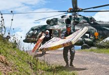 Vía aérea llevan ayuda para equipos de búsqueda de la profesora Luz Lindo