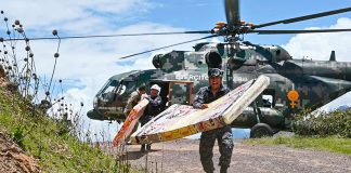 Vía aérea llevan ayuda para equipos de búsqueda de la profesora Luz Lindo